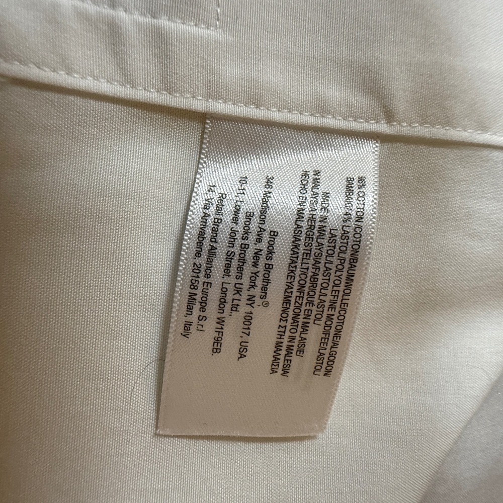Brooks Brothers Mens Long Sleeve Dress Shirts Pink Stripe + White 16 1/2-2/3 - Picture 8 of 16